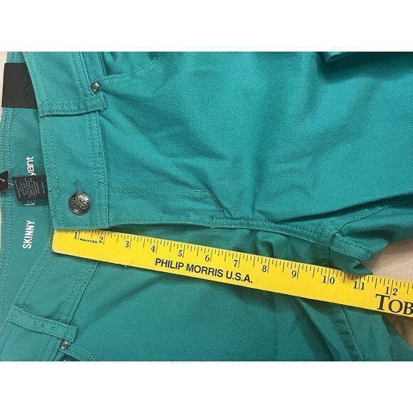 NWT LANE BRYANT Women's Green Jeans SIZE 14 SKINNY STRECH DENIM Tapered New - Picture 6 of 16